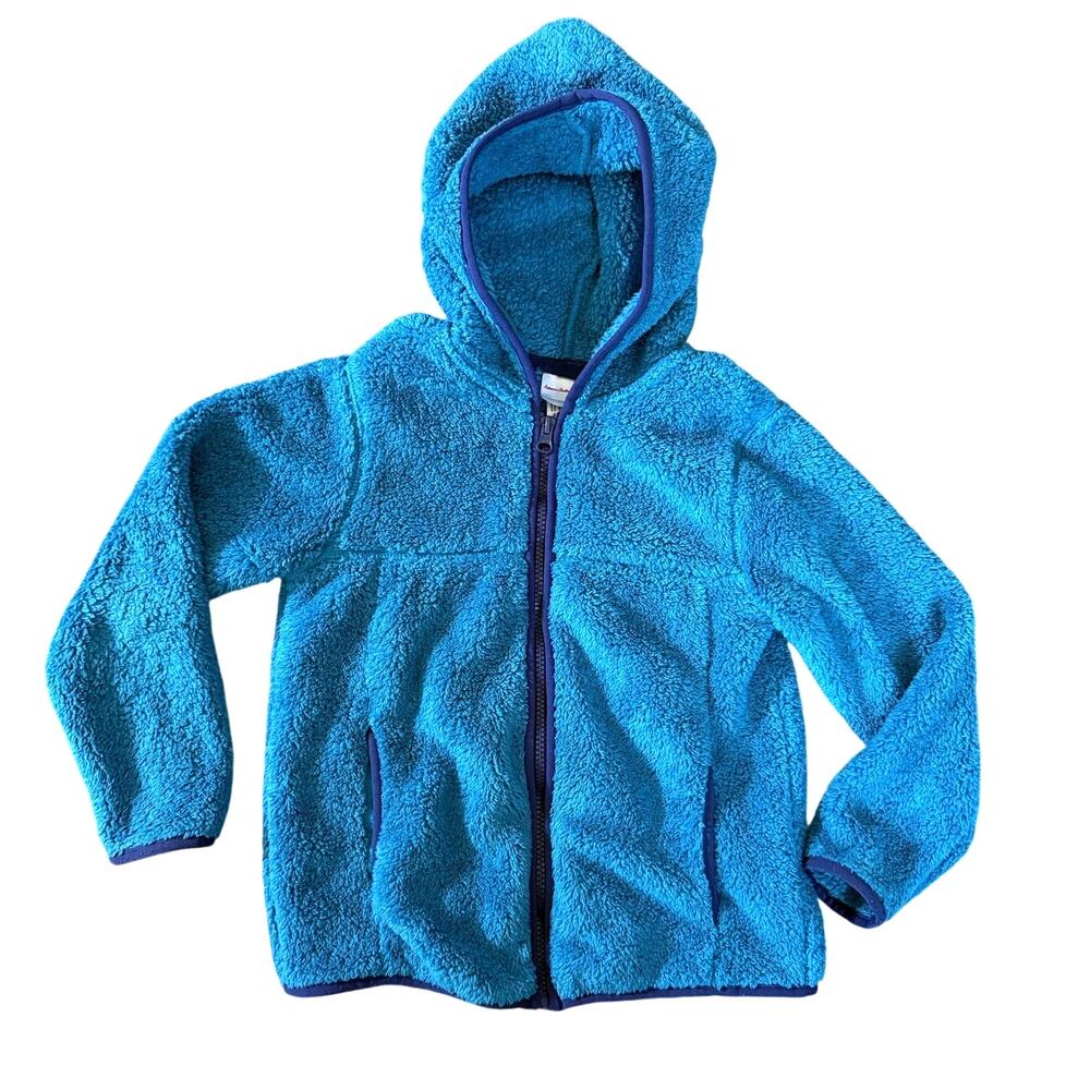 Hanna Andersson Soft Fleece Hoodie in Bright Blue Size 6-7